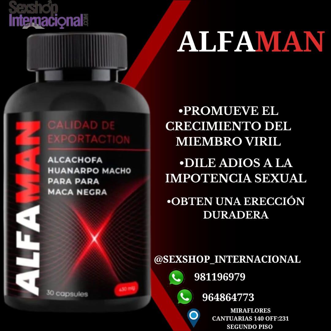 ORIGINAL ALFAMAN-POTENCIADOR SEXUAL NATURAL-ELEVA LA ENERGIA-30 PASTILLAS-SEXSHOP LIMA 971890151 